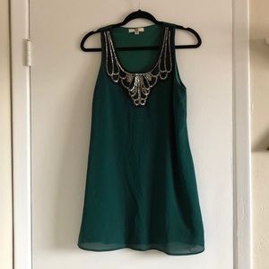 Green cocktail dress